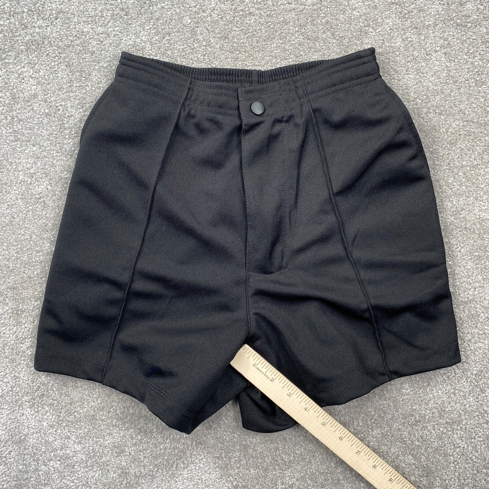 Olympus Straight High Rise Pockets Logo Drawstring Shorts Women's Size XS Black - Picture 2 of 11